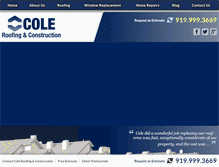 Tablet Screenshot of coleroofingconstruction.com